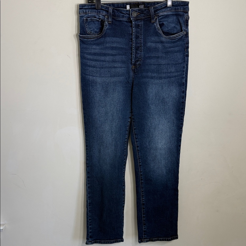 KUT FROM THE KLOTH HIGH RISE ROSA ANKLE VINTAGE STRAIGHT WOMENS 12